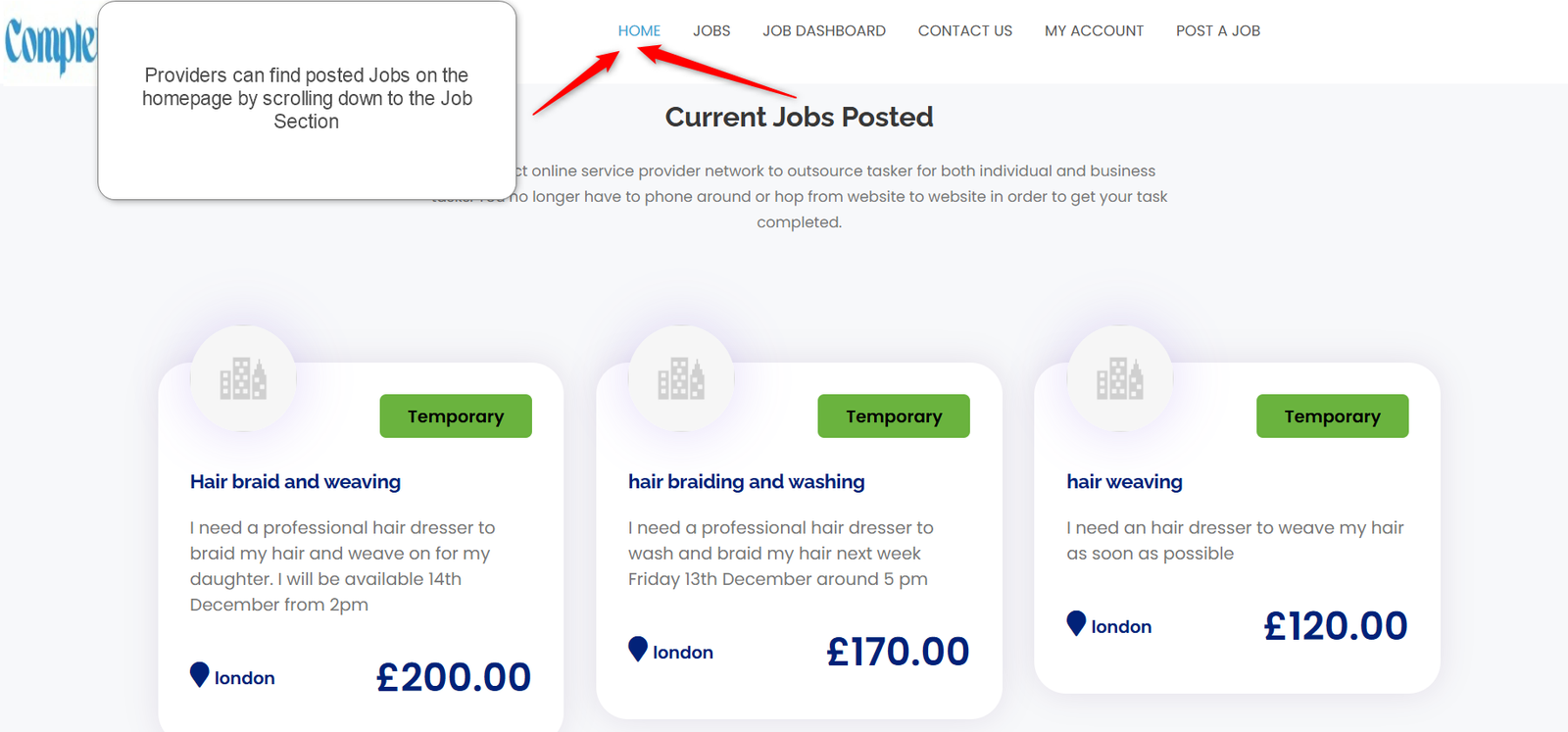 Become a Tasker 11 Homepage Jobs