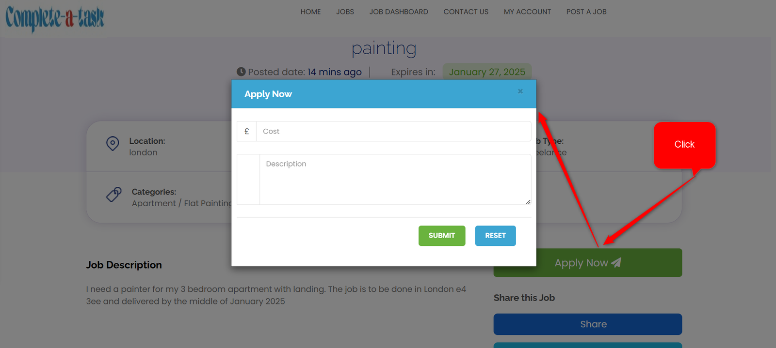 Become a Tasker 13 Job Application